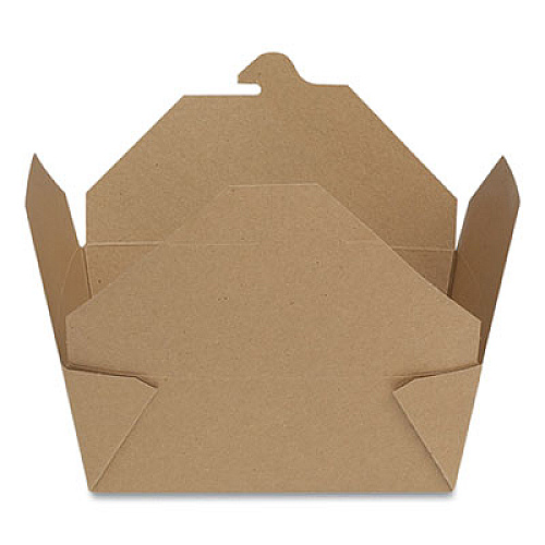 Dixie 24451846 Reclosable One-Piece Natural-Paperboard Take-Out Box