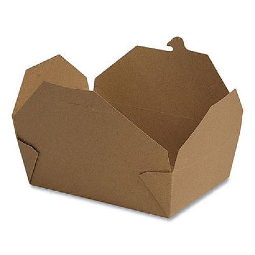 Dixie 24451856 Reclosable One-Piece Natural-Paperboard Take-Out Box