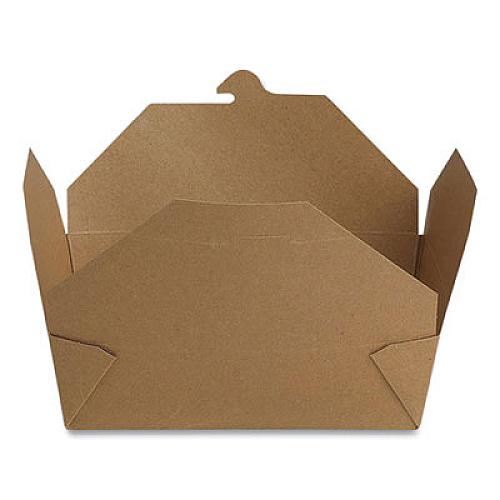 Dixie 24451856 Reclosable One-Piece Natural-Paperboard Take-Out Box