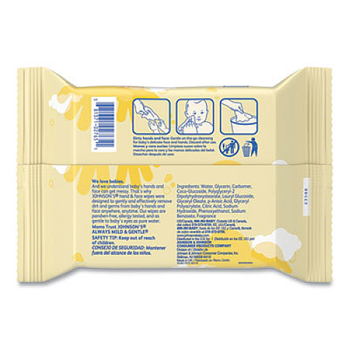 Johnson & Johnson 2070216 Hand & Body Wipes