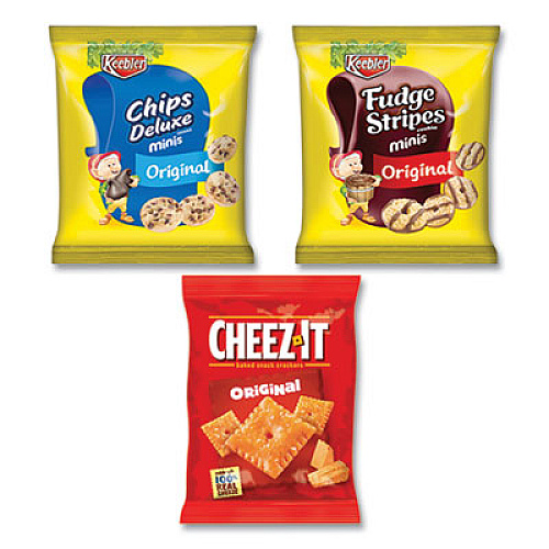 Keebler Cookie and Cracker Variety Packs, Assorted, 1 oz Bags, 1.2 oz Bags, 20/Carton (94060)