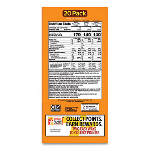 Keebler Cookie and Cracker Variety Packs, Assorted, 1 oz Bags, 1.2 oz Bags, 20/Carton (94060)