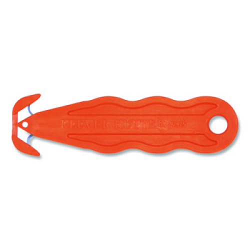 Klever Kutter Kurve Blade Plus Safety Cutter, 5.75" Plastic Handle, Orange, 10/Box (PLS100G)