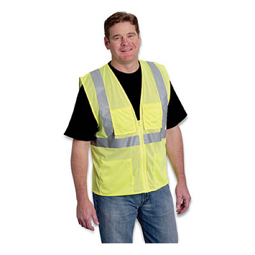 PIP 1432599 ANSI Class 2 Four Pocket Zipper Safety Vest