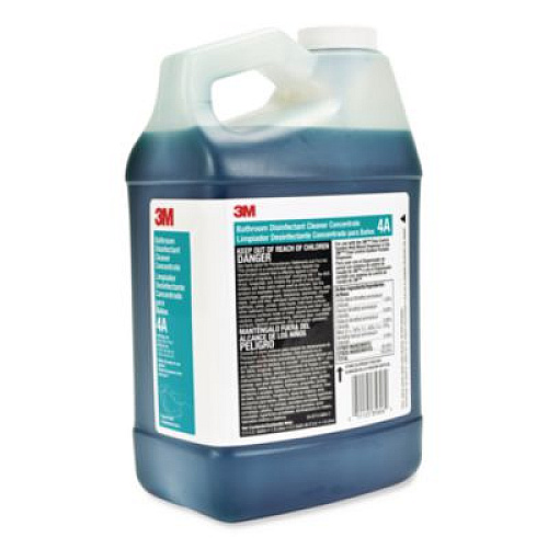 3M Bathroom Disinfectant Cleaner Concentrate 4A, Baby Powder Scent, 0.5 gal Bottle, 4/Carton