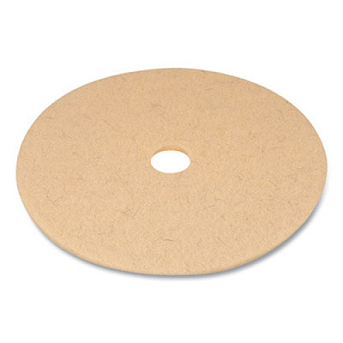 Coastwide Professional Burnishing Floor Pads, 27" Diameter, Tan, 5/Carton (203246)