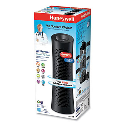 Honeywell 24328839 True HEPA Three Level Clean Air Filter Tower Allergen Remover