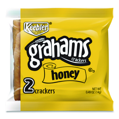 Keebler Honey Grahams Crackers, 0.49 oz Bag, 200/Carton (802690)