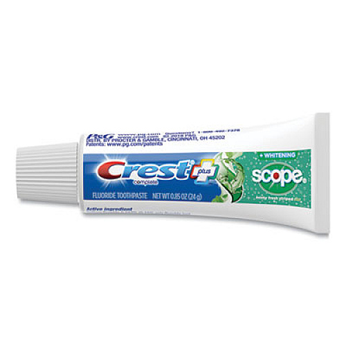 Crest COMPLETE WHITENING TOOTHPASTE + SCOPE, MINTY FRESH, 0.85 OZ TUBE, 36/CARTON (2847323)