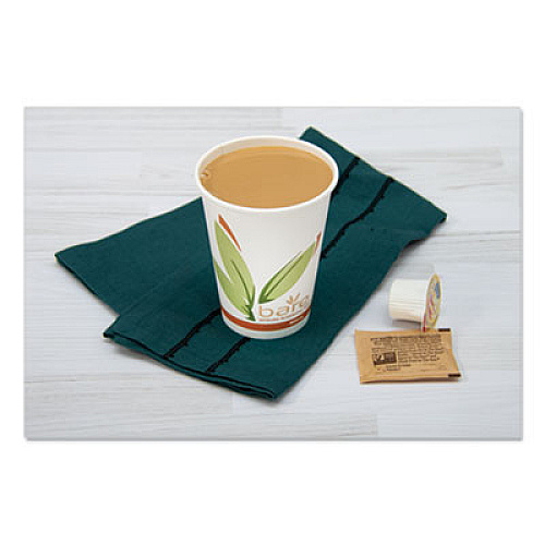Dart Bare by Solo Eco-Forward Recycled Content PCF Paper Hot Cups, 12 oz, Green/White/Beige, 1,000/Carton (412RCN)