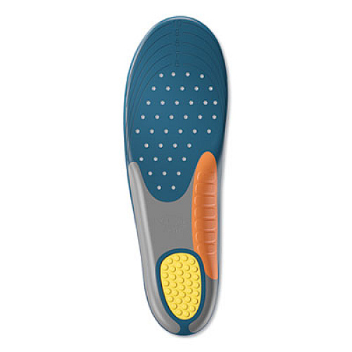 Dr. Scholl's Pain Relief Extra Support Orthotic Insoles, Women, Women's Sizes 6 to 11, Gray/Blue/Orange/Yellow, Pair (59013)