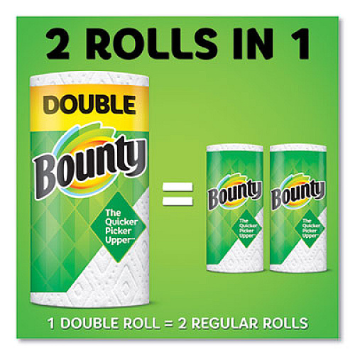 Bounty Select-a-Size Kitchen Roll Paper Towels, 2-Ply, White, 5.9 x 11, 98 Sheets/Roll, 12 Rolls/Carton (66541)