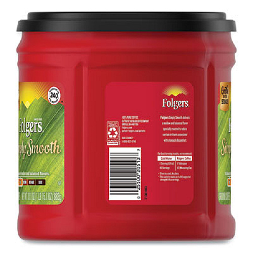 Folgers Coffee, Simply Smooth, 31.1 oz Canister (20513)