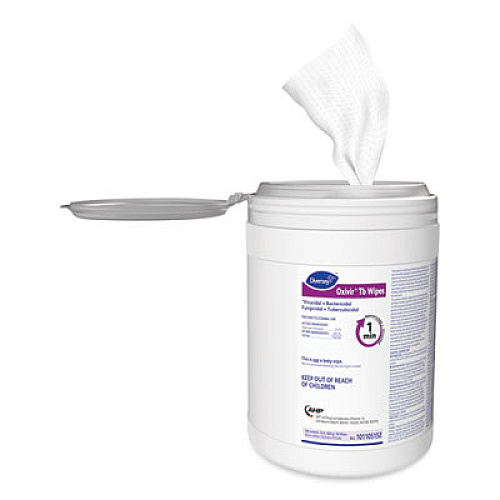 Diversey Oxivir TB Disinfectant Wipes, 6 x 6.9, Characteristic Scent, White, 160/Canister, 4 Canisters/Carton (101105152)