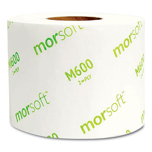 Morcon Tissue Morsoft Controlled Bath Tissue, Septic Safe, 2-Ply, White, 600 Sheets/Roll, 48 Rolls/Carton (M600)