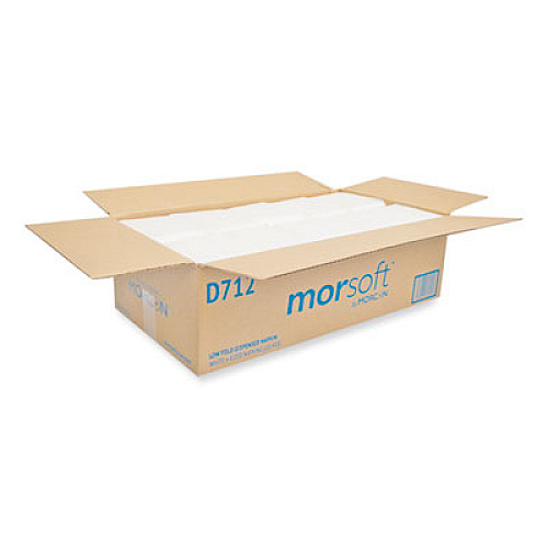 Morcon Tissue Morsoft Dispenser Napkins, 1-Ply, 3.5 x 5, White 400/Pack, 20 Packs/Carton (D712)
