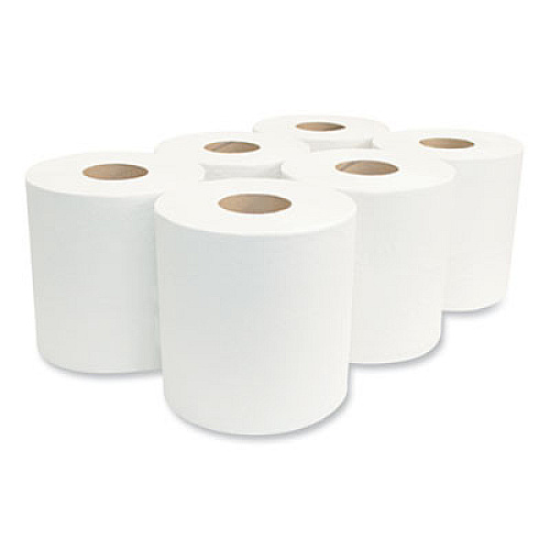 Morcon Tissue Morsoft Center-Pull Roll Towels, 2-Ply, 6.9" dia, White, 600 Sheets/Roll, 6 Rolls/Carton (C6600)