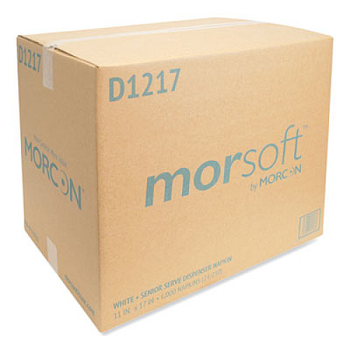 Morcon Tissue Morsoft Dispenser Napkins, 1-Ply, 11 x 17, White, 250/Pack, 24 Packs/Carton (D1217)