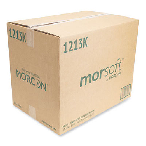 Morcon Tissue Morsoft Dispenser Napkins, 1-Ply, 11.5 x 13, Kraft, 250/Pack, 24 Packs/Carton (D1213K)