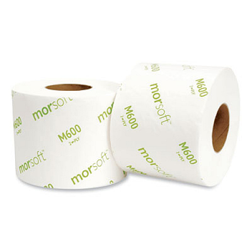 Morcon Tissue Morsoft Controlled Bath Tissue, Septic Safe, 2-Ply, White, 600 Sheets/Roll, 48 Rolls/Carton (M600)