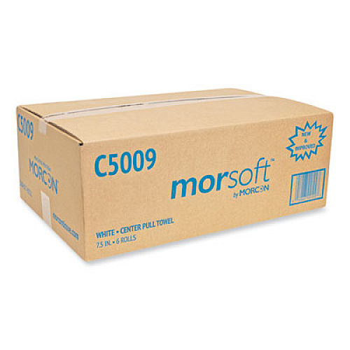 Morcon Tissue Morsoft Center-Pull Roll Towels, 2-Ply, 8" dia., 500 Sheets/Roll, 6 Rolls/Carton (C5009)