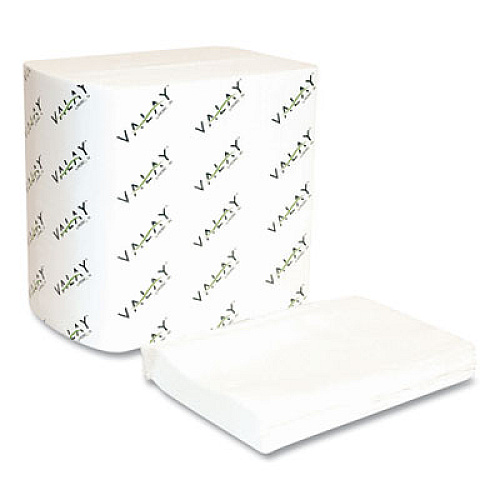 Morcon Tissue Valay Interfolded Napkins, 2-Ply, 6.5 x 8.25, White, 500/Pack, 12 Packs/Carton (4500VN)