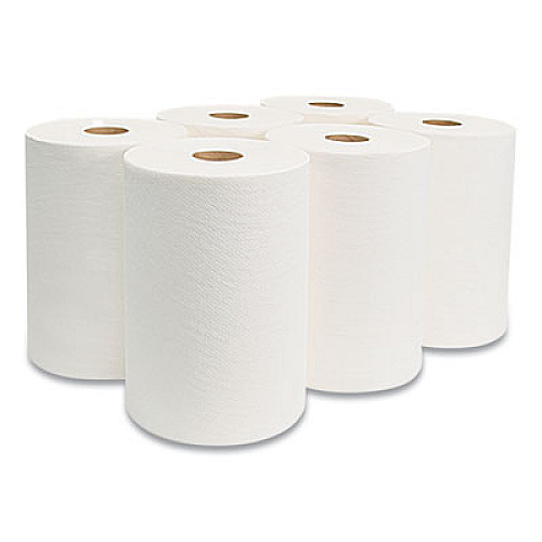 Morcon Tissue 10 Inch TAD Roll Towels, 1-Ply, 10" x 550 ft, White, 6 Rolls/Carton (VT106)
