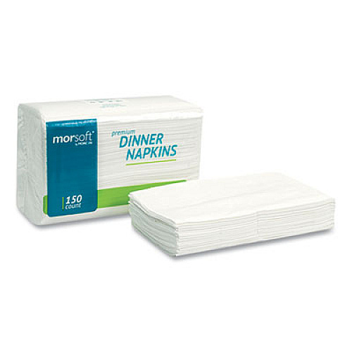 Morcon Tissue Morsoft Dinner Napkins, 2-Ply, 14.5 x 16.5, White, 3,000/Carton (3466)