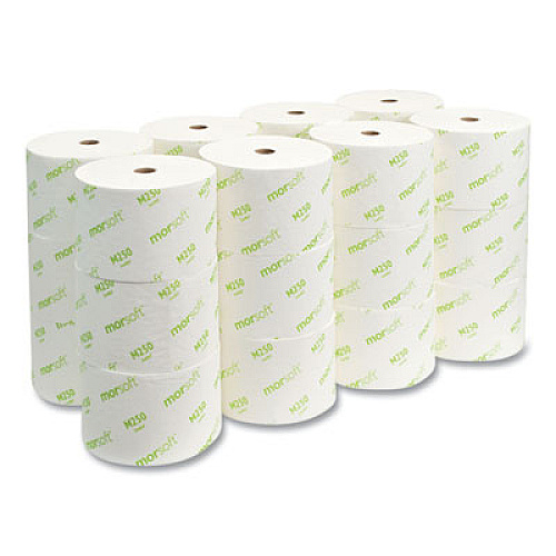 Morcon Tissue Small Core Bath Tissue, Septic Safe, 2-Ply, White, 1,250 Sheets/Roll, 24 Rolls/Carton (M250)