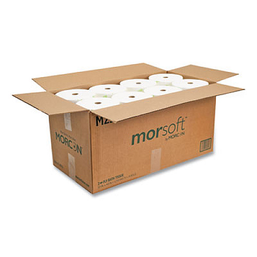 Morcon Tissue Small Core Bath Tissue, Septic Safe, 2-Ply, White, 1,250 Sheets/Roll, 24 Rolls/Carton (M250)