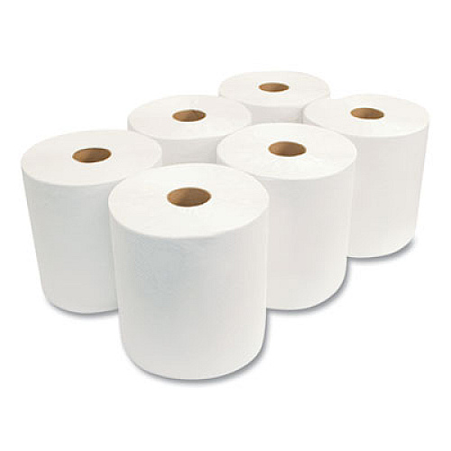 Morcon Tissue Morsoft Universal Roll Towels, 1-Ply, 8" x 800 ft, White, 6 Rolls/Carton (W6800)