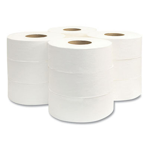 Morcon Tissue Jumbo Bath Tissue, Septic Safe, 2-Ply, 3.3" x 625 ft, White, 12 Rolls/Carton (29)