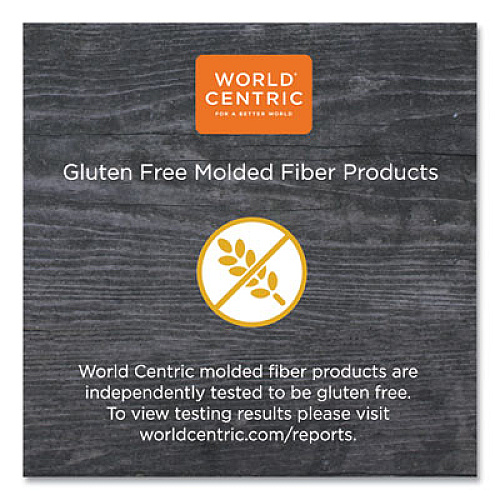 World Centric Fiber Hinged Containers, Taco Box, 3-Compartment, 7 x 8.3 x 3.2, Natural, 300/Carton (TOSCT3)