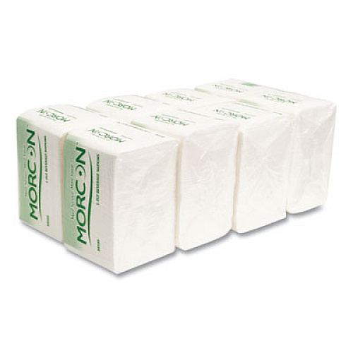 Morcon Tissue Morsoft Beverage Napkins, 1-Ply, 9 x 9, White, 500/Pack, 8 Packs/Carton (B8500)