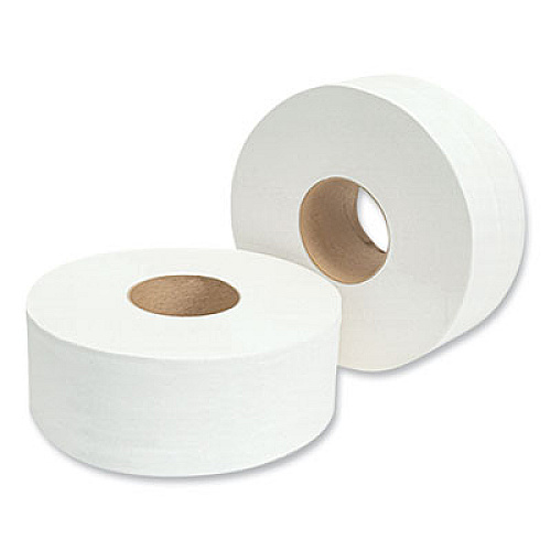 Morcon Tissue Jumbo Bath Tissue, Septic Safe, 2-Ply, 3.3" x 1,000 ft, White, 12 Rolls/Carton (M99)