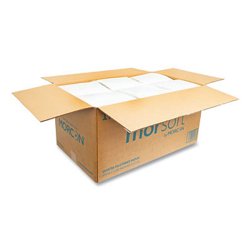 Morcon Tissue Morsoft Dinner Napkins, 1-Ply, 16 x 16, White, 250/Pack, 12 Packs/Carton (1717)