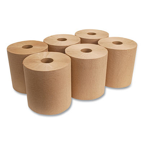 Morcon Tissue Morsoft Universal Roll Towels, 1-Ply, 8" x 800 ft, Brown, 6 Rolls/Carton (R6800)