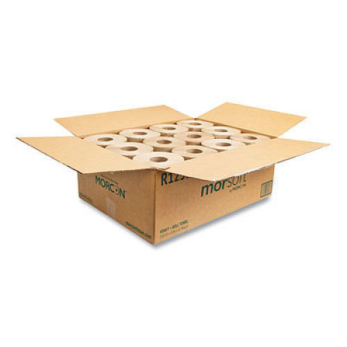 Morcon Tissue Morsoft Universal Roll Towels, 1-Ply, 8" x 350 ft, Brown, 12 Rolls/Carton (R12350)