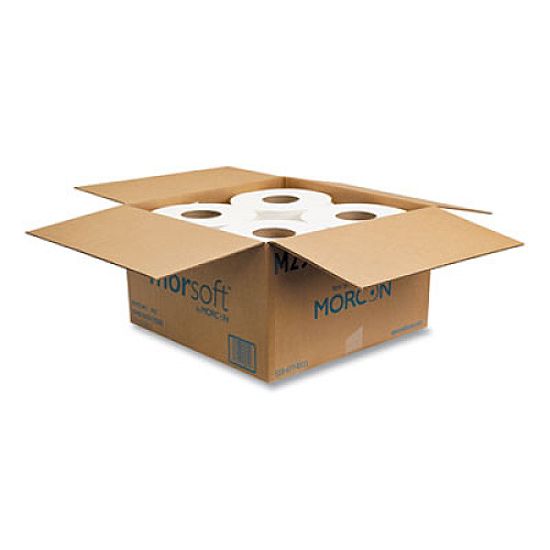 Morcon Tissue Jumbo Bath Tissue, Septic Safe, 2-Ply, 3.3" x 625 ft, White, 12 Rolls/Carton (29)