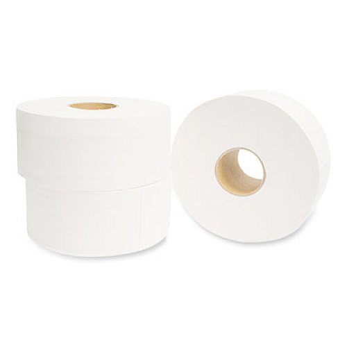 Morcon Tissue Valay Mini Jumbo Bath Tissue, Septic Safe, 2-Ply, 3.25" x 750 ft, White, 12 Rolls/Carton (VT110)