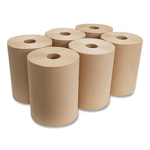 Morcon Tissue 10 Inch Roll Towels, 1-Ply, 10" x 800 ft, Kraft, 6 Rolls/Carton (R106)