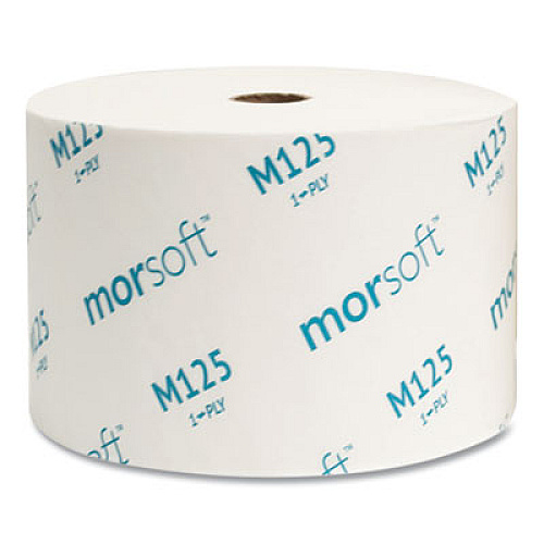 Morcon Tissue Small Core Bath Tissue, Septic Safe, 1-Ply, White, 2,500 Sheets/Roll, 24 Rolls/Carton (M125)