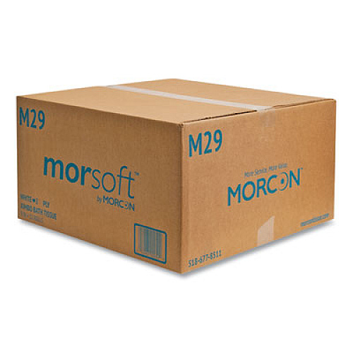 Morcon Tissue Jumbo Bath Tissue, Septic Safe, 2-Ply, 3.3" x 625 ft, White, 12 Rolls/Carton (29)