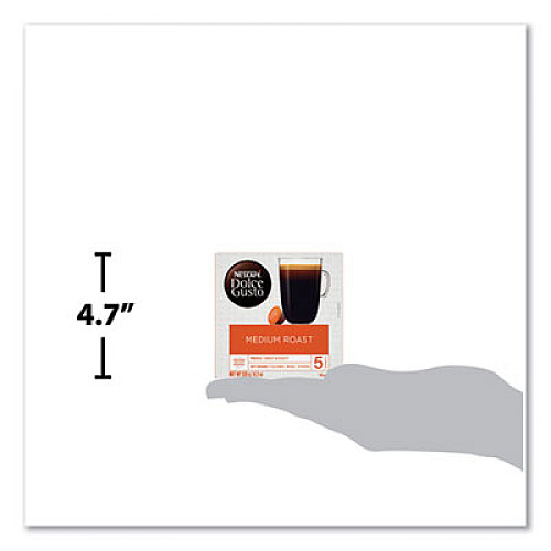 Dolce Gusto Coffee Capsules, Medium Roast, 12 oz, Capsule, 3/Carton (77319)