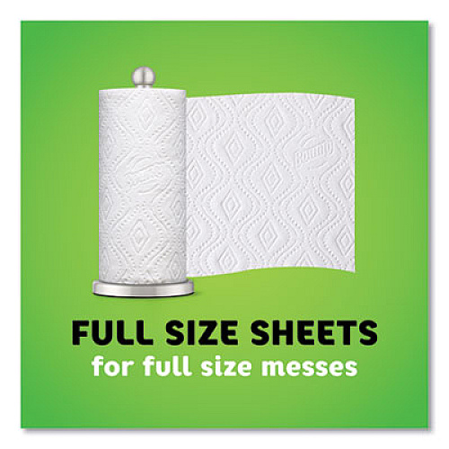 Bounty Kitchen Roll Paper Towels, 2-Ply, White, 48 Sheets/Single Plus Roll, 12 Rolls/Carton (65506)