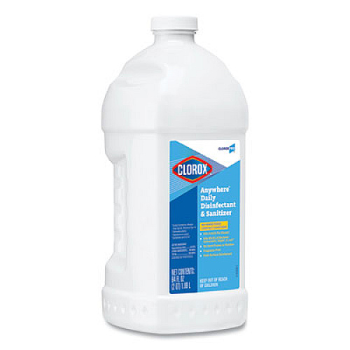 Clorox Anywhere Daily Disinfectant and Sanitizer, 64 oz Bottle, 6/Carton (60112)