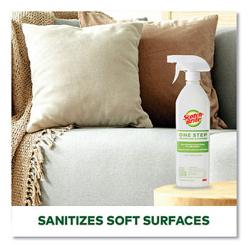 Scotch-Brite One Step Disinfectant and Cleaner, Light Fresh Scent, 28 oz Spray Bottle, 6/Carton (SB1STPRTUCT)
