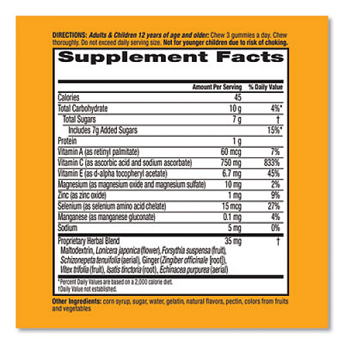 Airborne Immune Support Gummies, Very Berry, 42/Bottle (90052)