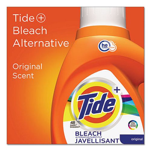 Tide Liquid Laundry Detergent plus Bleach Alternative, HE Compatible, Original Scent, 92 oz Bottle, 4/Carton (87549)