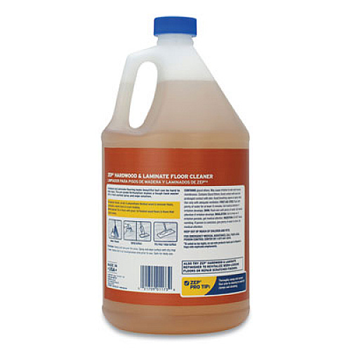 Zep Commercial Hardwood and Laminate Cleaner, Fresh Scent, 1 gal, 4/Carton (ZUHLF128CT)